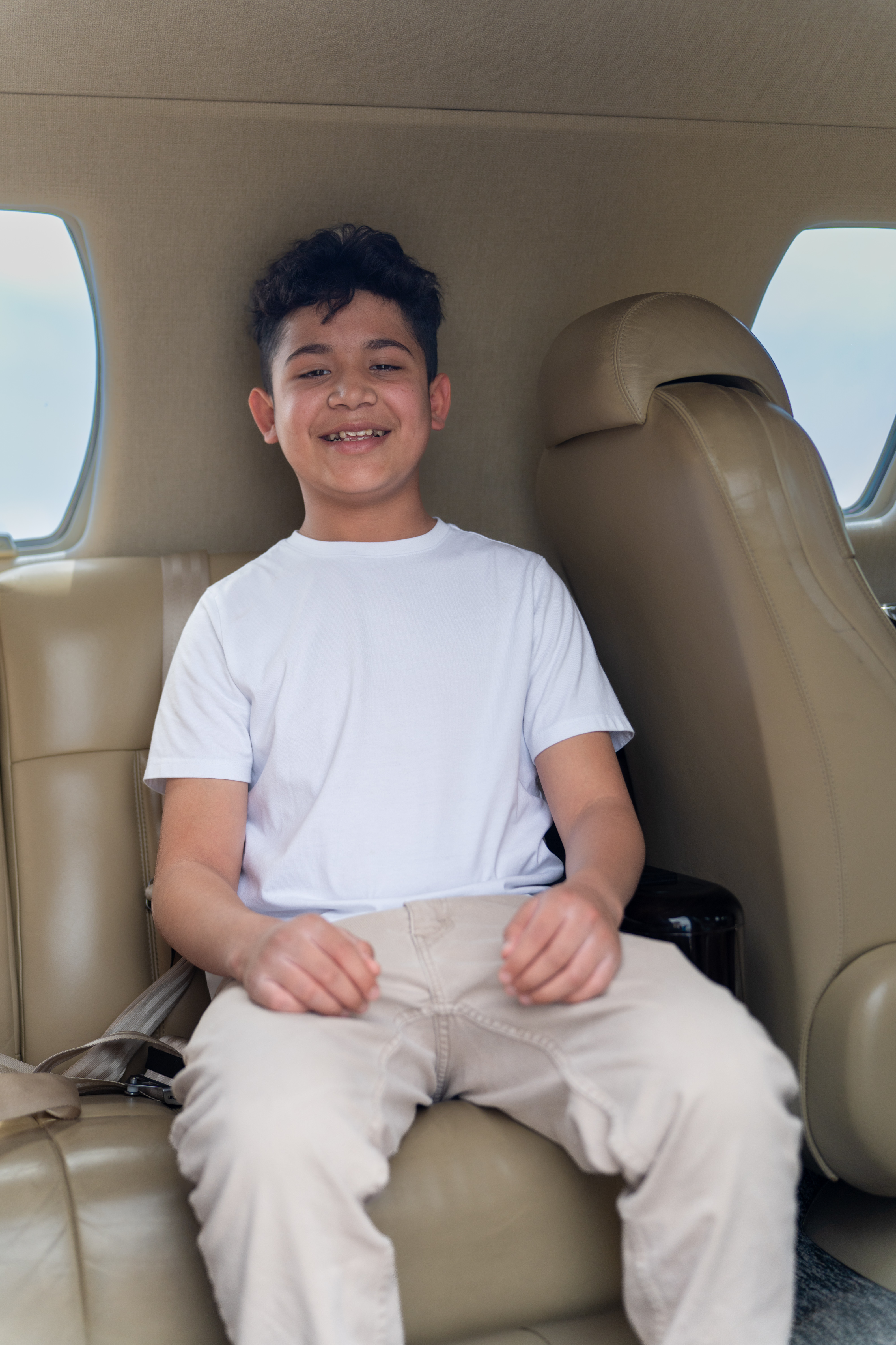 Victor sitting in jet