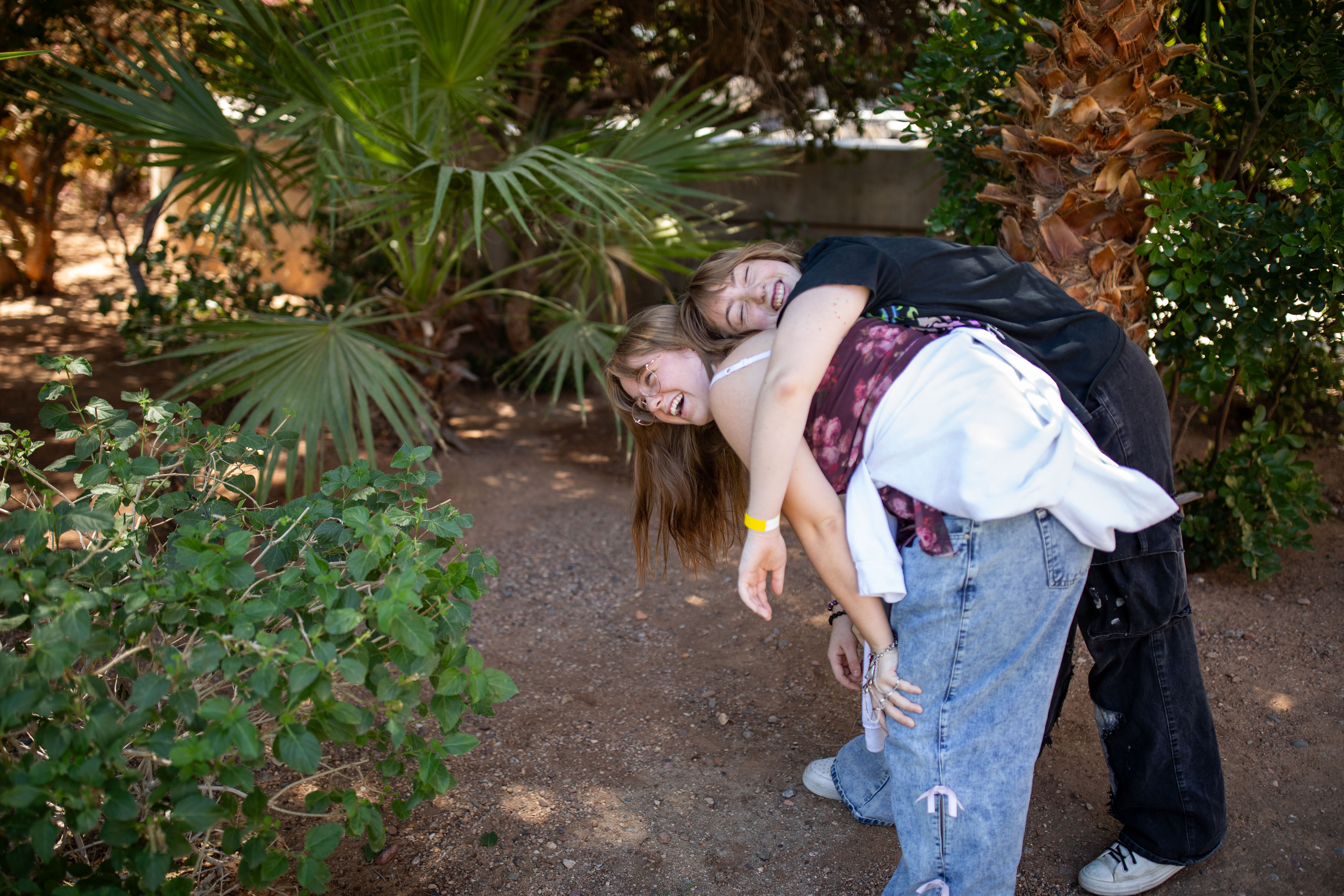 Kari and Sara being silly
