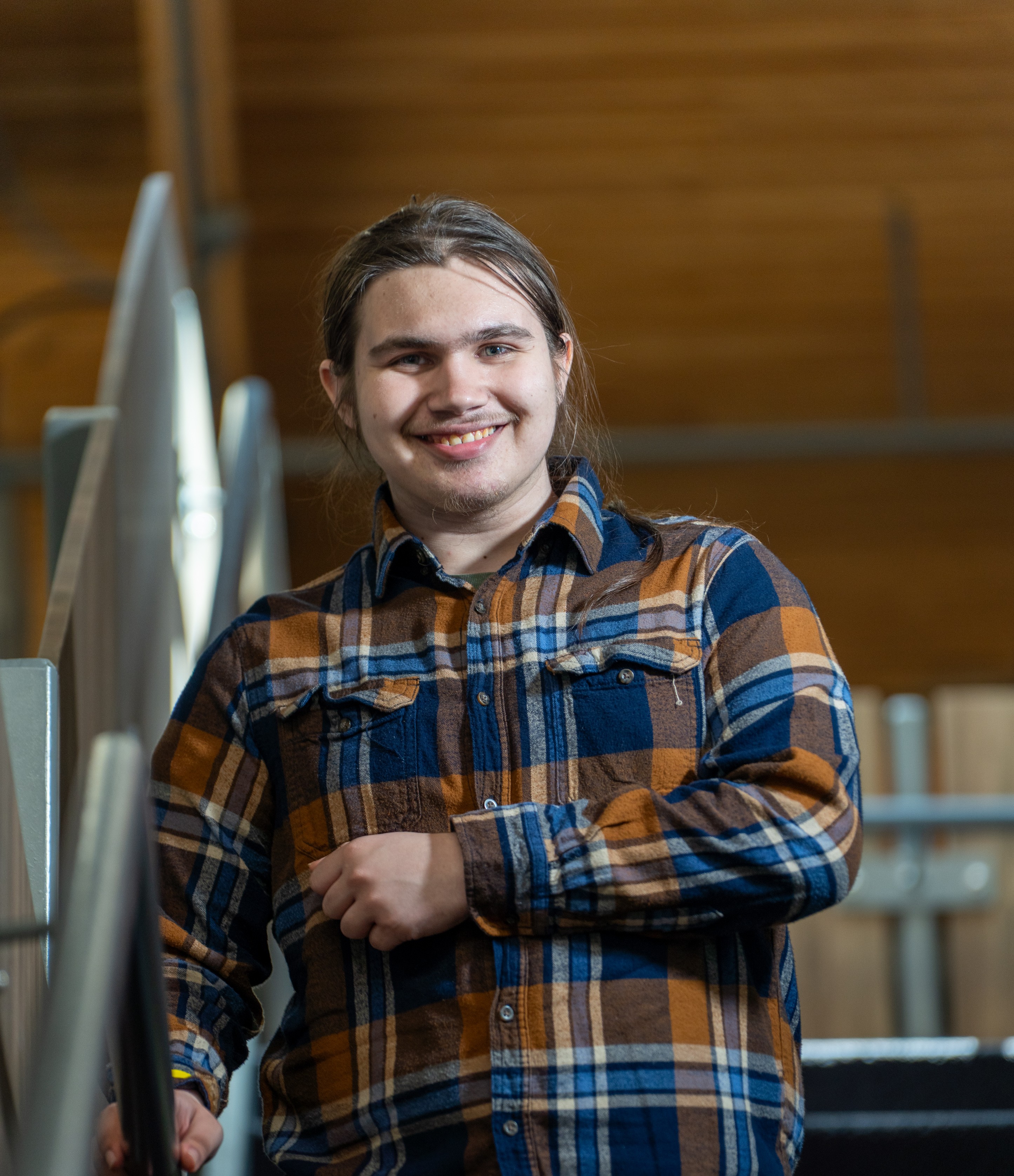 Ivanking smiling standing on the stairs