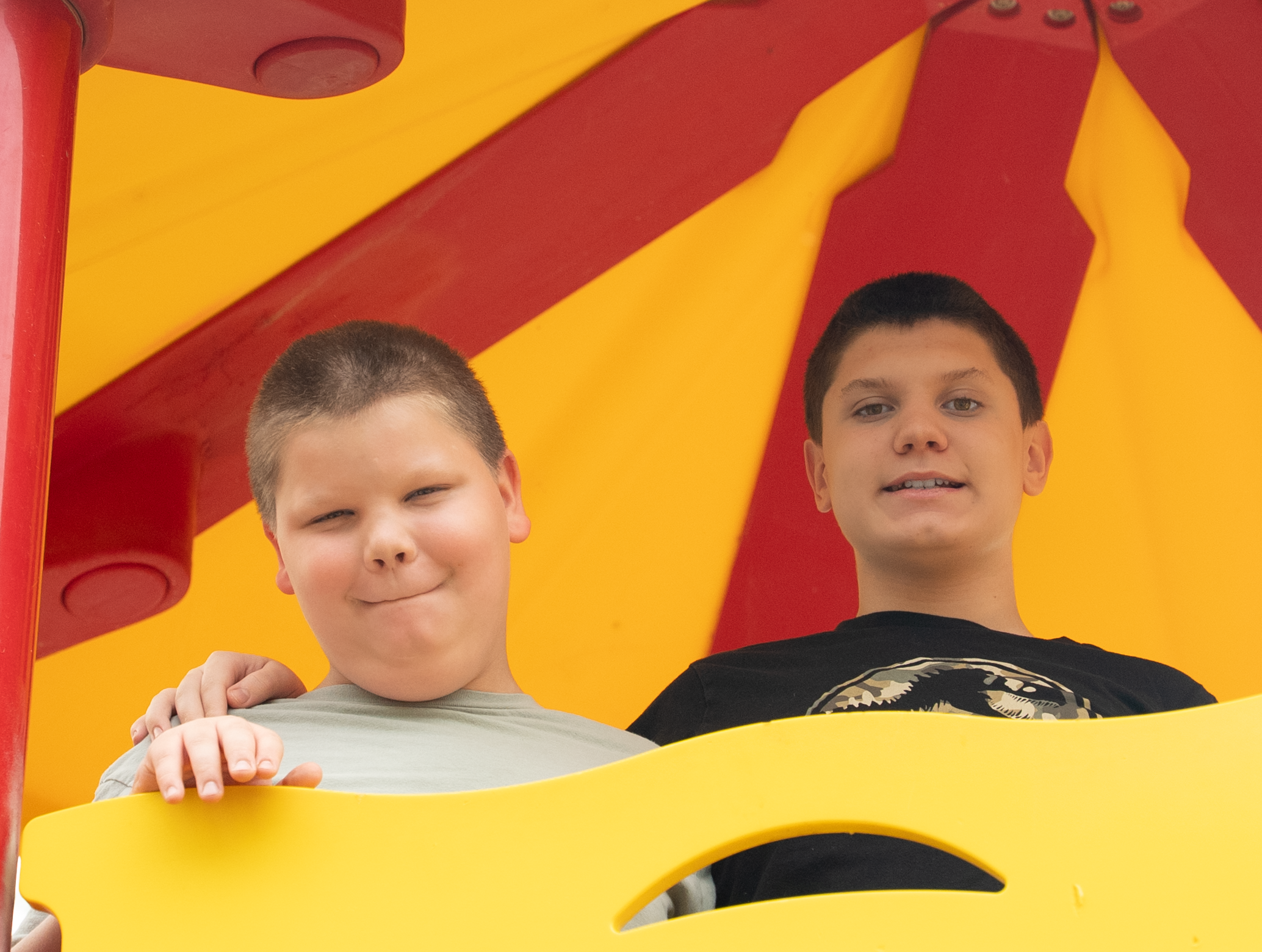 William and Allen on playground 