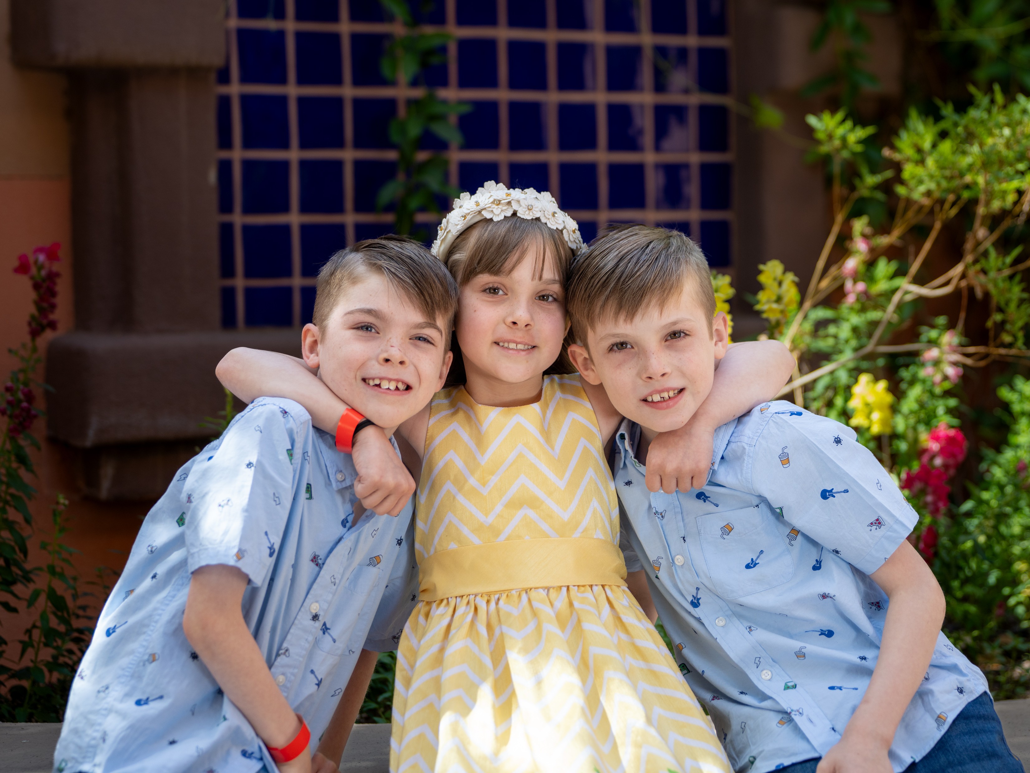 Jessica, Rebel and Hunter w/Jessica's arms around the boys