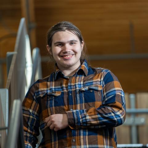 Ivanking smiling standing on the stairs